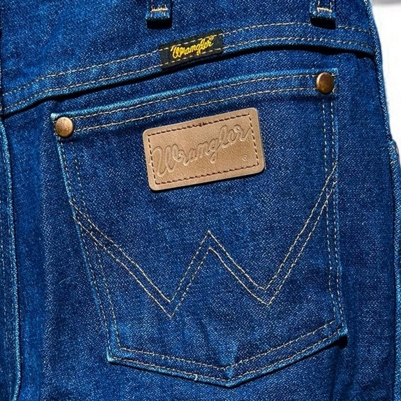 🌻WRANGLER Western Blue Jeans Tagged 31x34 MADE IN THE USA - Picture 4 of 8